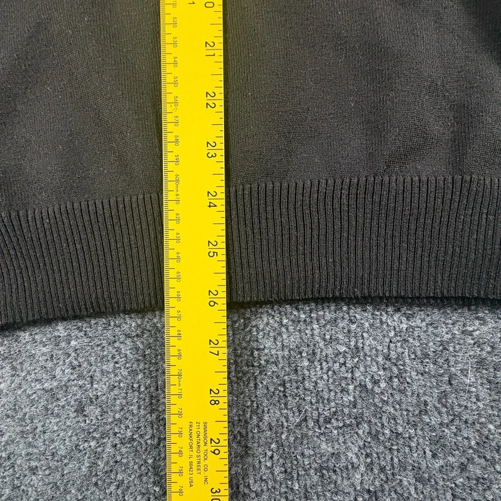 Coofandy‎ Sweater Mens Medium Black Long Sleeve Ribbed Knit Crew Neck Pullover